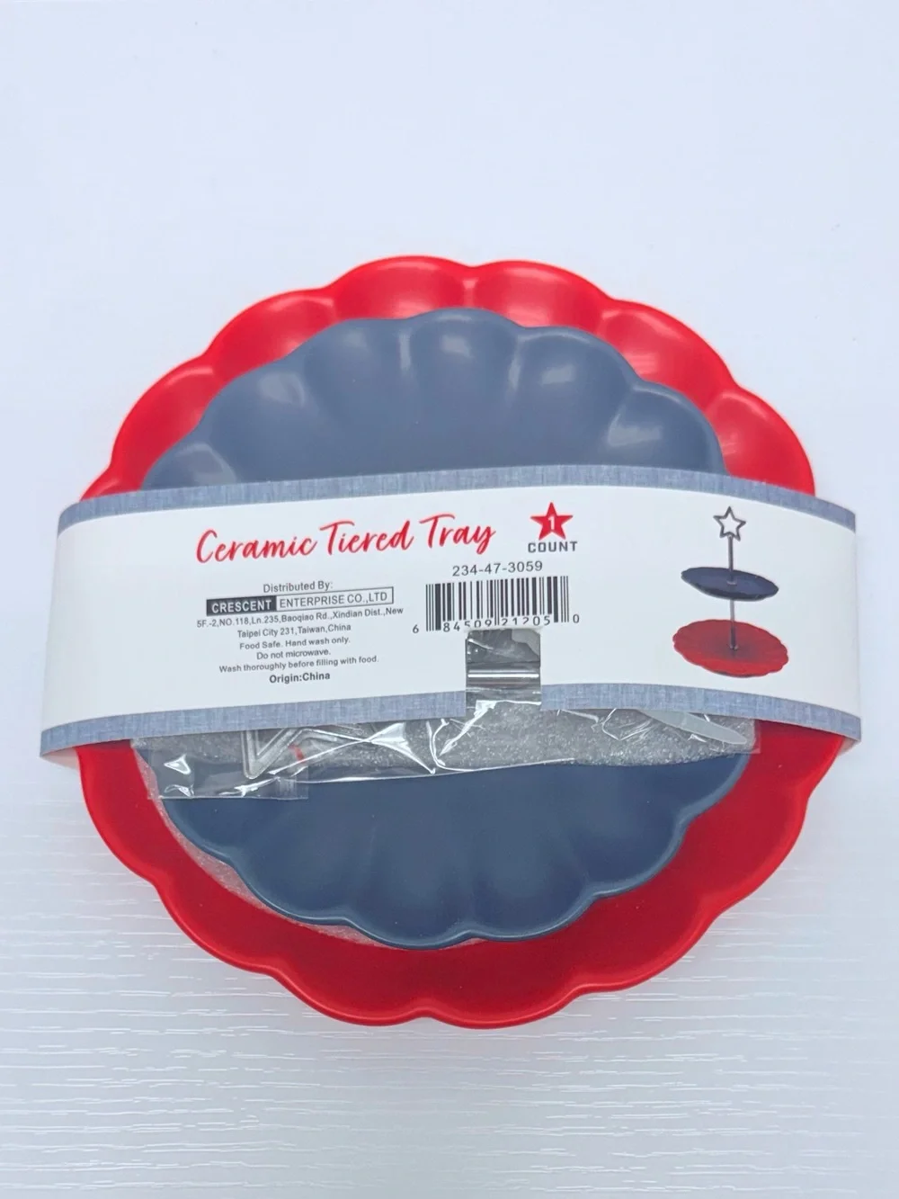 Two-Tier Red and Blue Ceramic Tiered Tray Target Bullseye’s Playground 2026